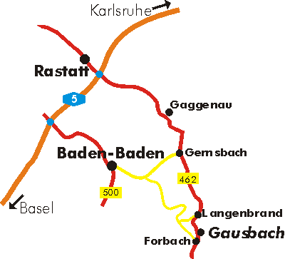 Karte Gausbach & Umgebung